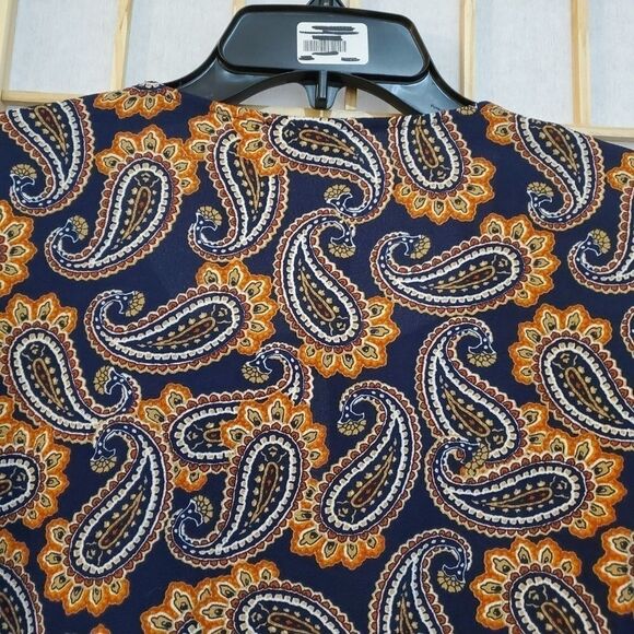 Kim Rogers Paisley Offset Hem Blouse Small - Picture 8 of 8